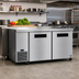Thumbnail image #2 for Hoshizaki Steelheart 60-Inch Two-Section Undercounter Freezer with Solid Doors