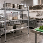 Thumbnail image #2 for Metro Super Erecta L60WS 60-Inch W x 4-Inch H Stainless Steel Shelf Ledge for Solid Shelving Case of 6