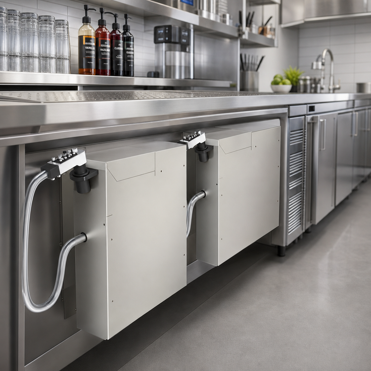 Product image #2 for Top Shelf TS Series 6-Inch Stainless Steel Underbar Soda Gun Filler Section