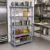 Thumbnail image #2 for Quantum Millenia 5-Shelf Polymer Shelving Unit with Dunnage Stand, 60