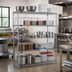 Thumbnail image #2 for Quantum Chrome Plated Wire Shelving Starter Kit, 72