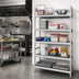 Thumbnail image #2 for Fermostock 5-Tier Stationary Polymer Shelving Starter Unit, 31 x 22 x 83 Inches, Gray
