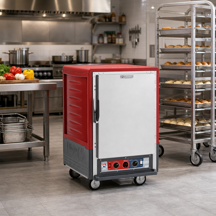 Product image #2 for Metro C5 3 Series Half-Height Combination Heated Holding and Proofing Cabinet with Fixed Wire Slides and Solid Door