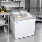 Thumbnail image #3 for Excellence Commercial Products HB-7HCD Dual-Temperature Chest Refrigerator/Freezer, 7.4 Cu. Ft., 2 Sliding Glass Doors, White