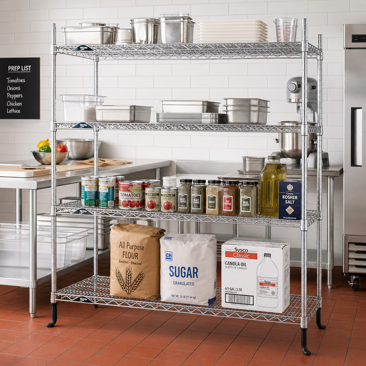 Product image #2 for Metro Super Erecta Super Adjustable Wire Shelf, 72W x 21D, Stainless Steel Finish