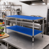 Thumbnail image #2 for QuadPlus 54 x 18-Inch Solid Blue Polymer Shelf Mat with Gray Epoxy Wire Frame