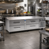 Thumbnail image #2 for Randell Two-Section Self-Contained Refrigerated Chef Base Equipment Stand with 4 Drawers, 72 Inch W, Right-Side Compressor