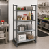 Thumbnail image #2 for Cambro Camshelving Basics Plus 4-Shelf Solid Stationary Starter Unit, 18 x 48 x 64 Inches, Brushed Graphite