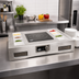 Thumbnail image #3 for TableCraft Single Induction Countertop Station Kit with Cooling Plates, Random Swirl Finish
