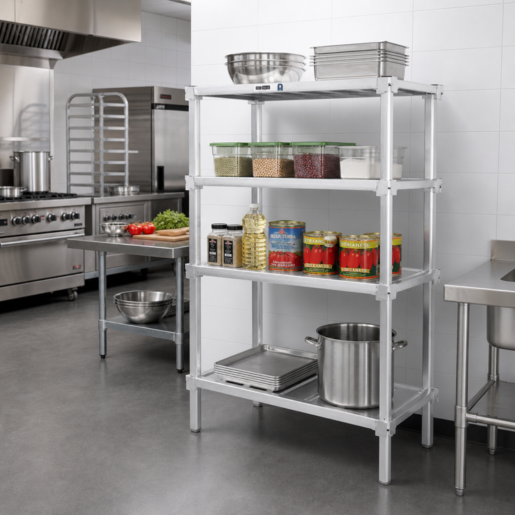 Product image #2 for Channel 48"W x 20"D Solid Adjustable Aluminum Shelf