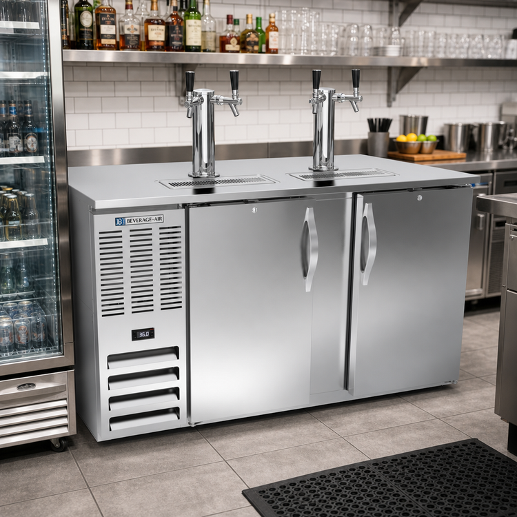 Product image #2 for Beverage-Air DD58HC-S 58-Inch Stainless Steel Direct Draw Beer Dispenser with Solid Doors and 3-Keg Capacity