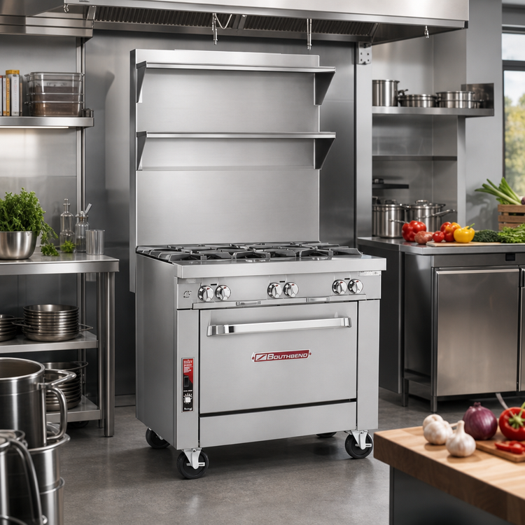 Product image #2 for Platinum Heavy Duty 32-Inch Gas Range with 6 Open Burners and Standard Oven