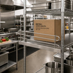 Thumbnail image #2 for Metro Super Erecta L14WS 14-Inch x 4-Inch Stainless Steel Shelf Ledge for Solid Shelves Case of 6