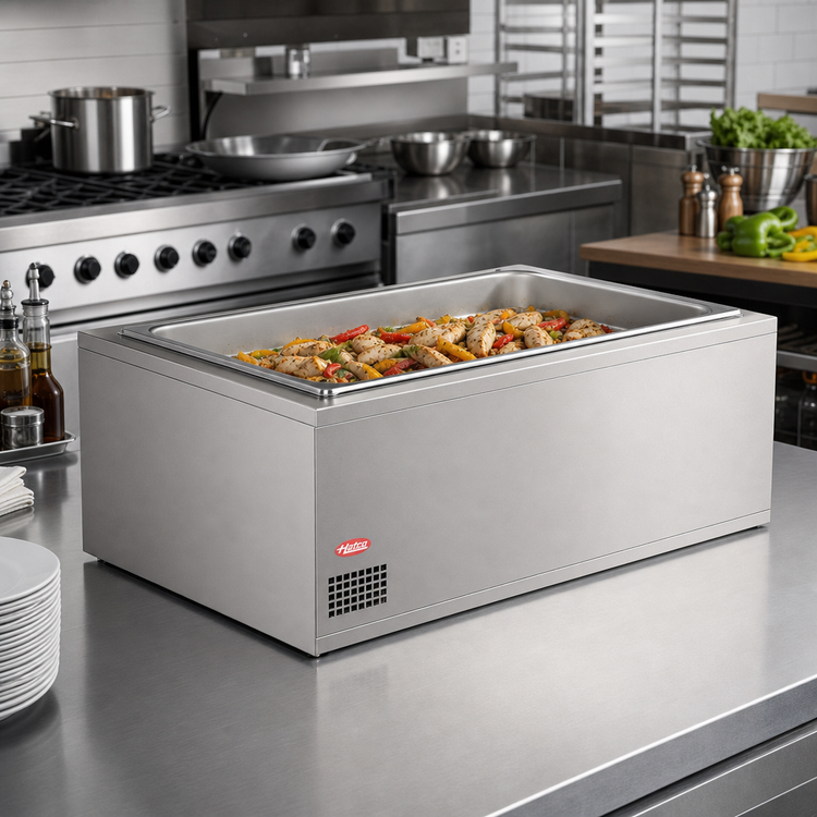 Product image #2 for Hatco Built-In Rectangular Insulated Hot Well for Full-Size Pan, Wet or Dry, 1650 Watt, Stainless Steel