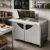 Thumbnail image #2 for Turbo Air Super Deluxe 48-Inch Two-Section Mega Top Sandwich/Salad Prep Table with 12-Pan Opening and 2 Doors