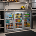 Thumbnail image #2 for KoolMore Three-Section Back Bar Refrigerator with 3 Glass Swing Doors, 11.3 Cu. Ft., Stainless Steel