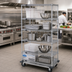 Thumbnail image #2 for Quantum Mobile Enclosure Cart with 5 Wire Shelves, 48 x 24 x 81 Inches, Chrome Plated Finish
