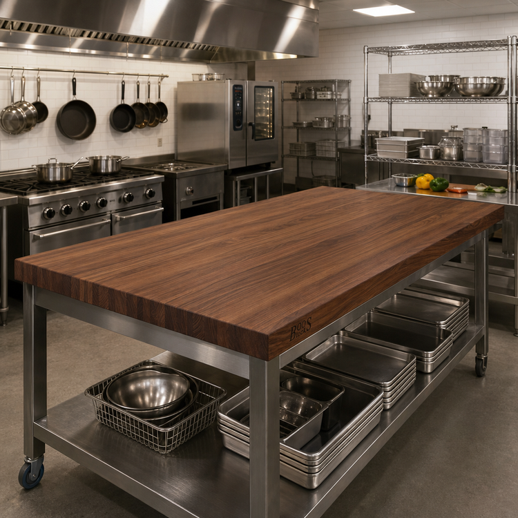 Product image #2 for John Boos Boos Block 72-Inch x 38-Inch x 3-Inch American Black Walnut Full-Length Edge Grain Kitchen Countertop