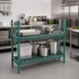 Thumbnail image #2 for QuadPlus 72 Inch x 18 Inch Louvered Polymer Shelf Mat with Quad-Adjust Wire Frame, Green
