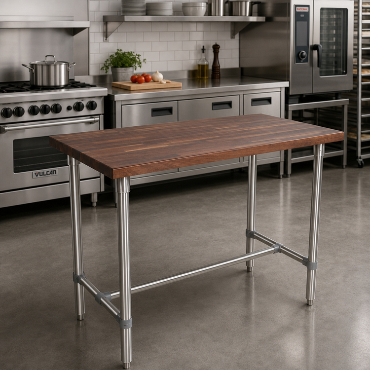 Product image #3 for John Boos Cucina Classico 48-Inch x 24-Inch American Black Walnut Island Work Table