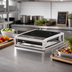 Thumbnail image #3 for Cal-Mil Milo Chrome-Plated Rectangular Induction Unit with Burner