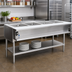 Thumbnail image #2 for 4-Well Electric Water Bath Hot Food Table with 12 x 20 Openings, Cutting Board, and Plate Shelf, 63-1/2 Inches Wide