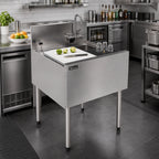 Thumbnail image #3 for Perlick Corporation Top Shelf TSF24PS-SBRT 24-Inch Stainless Steel Underbar Prep Sink with Cutting Board, Glass Rinser & Tool Well Faucet