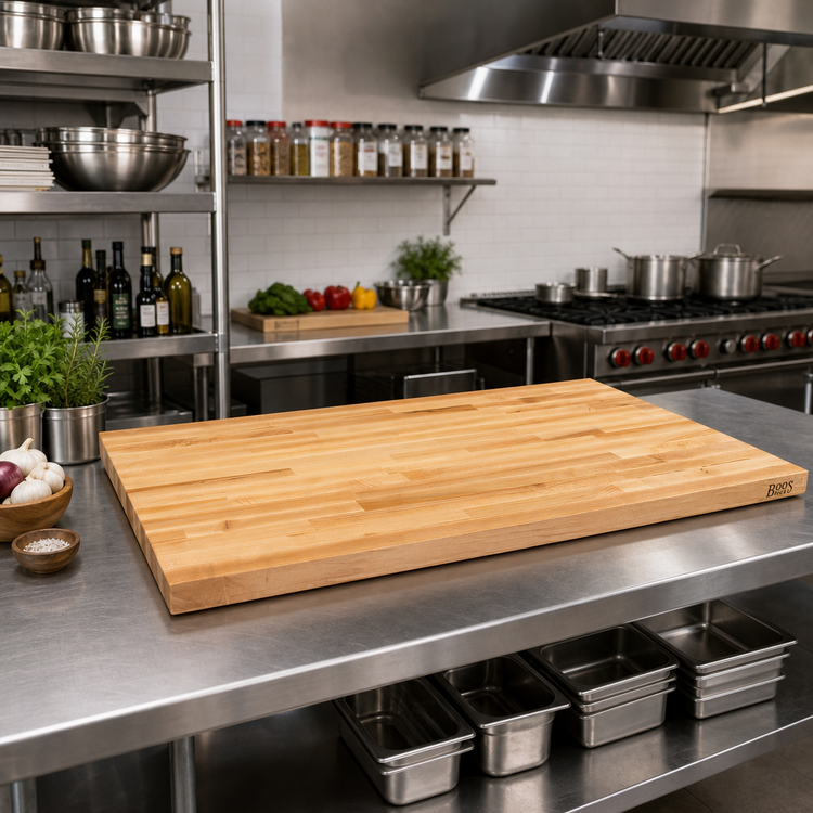 Product image #2 for John Boos Boos Block 60 x 30 x 1-1/2-Inch Blended Edge Grain Maple Kitchen Countertop, Penetrating Oil Finish