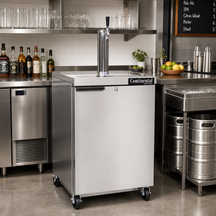 Product image #2 for Continental Refrigerator 24-Inch Stainless Steel Back Bar Keg Cooler, 8 Cu. Ft., 1 Column, R-290