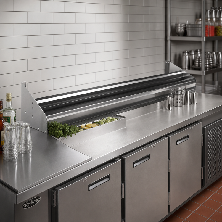 Product image #2 for Krowne Royal Series 84-Inch Double Built-In Speed Rail, Stainless Steel