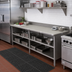 Thumbnail image #2 for John Boos 132-Inch x 30-Inch Poly Top Work Table with Open Front Stainless Steel Cabinet Base, 5-Inch Backsplash, and Undershelf