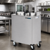 Thumbnail image #2 for Dinex Self-Leveling Enclosed Mobile Unheated 2-Silo Plate Dispenser for 12.25-Inch Round Plates
