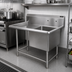 Thumbnail image #2 for John Boos Pro-Bowl 1-Compartment Freestanding Stainless Steel Sink with Left Drainboard