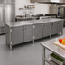 Thumbnail image #2 for John Boos Enclosed Stainless Steel Work Table with Cabinet Base and Hinged Doors, 108 x 24 Inch