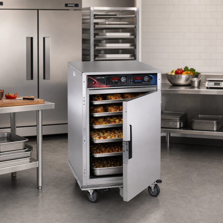 Product image #2 for Cres Cor Roast-N-Hold AquaTemp Mobile Half-Size Cook and Hold Convection Oven, 4700W, 240V, 1-Phase
