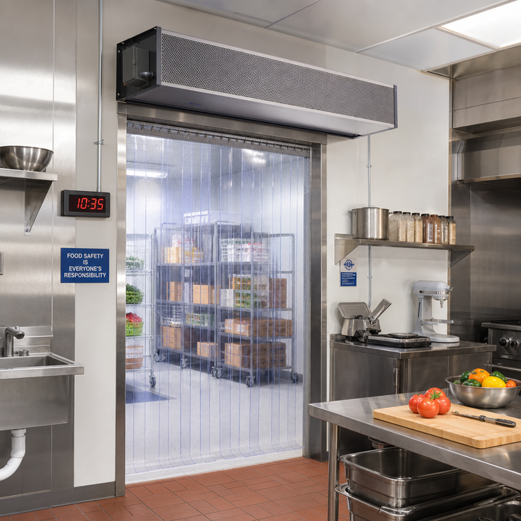 Product image #2 for Berner Industrial Series IDC14-3120A-1 Direct Drive Unheated Air Curtain, 120 Inch, 3 x 1 HP Motors