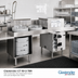 Thumbnail image #2 for Glastender GT-18+2-78R Side-To-Side Pass-Thru Glasswasher Station with Left and Right Drain Tables