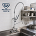 Thumbnail image #2 for T&S Brass EasyInstall 8-Inch Wall Mount Pre-Rinse Unit with Add-On Faucet and 12-Inch Swing Nozzle