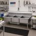 Thumbnail image #2 for Omcan 22114 Three-Compartment Pot Sink — 59 Inches W, (3) 18 Inches x 18 Inches x 11 Inches Bowls, 304 Stainless Steel