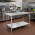 Thumbnail image #2 for Advance Tabco SS-305 60-Inch x 30-Inch Stainless Steel Work Table with Adjustable Undershelf