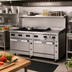 Thumbnail image #2 for Vulcan Endurance 72-Inch Gas Restaurant Range with 8 Open Burners, 24-Inch Griddle, and 2 Standard Ovens