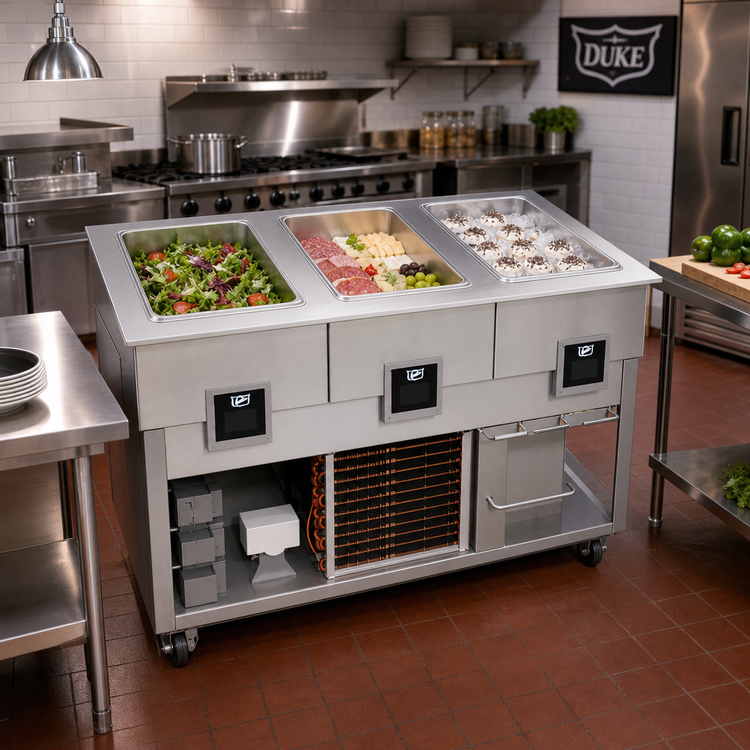 Product image #2 for Duke HCF-3 3-Pan Hot/Cold/Freeze Drop-In Food Well Unit