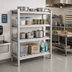 Thumbnail image #2 for Lifetime Tough Heavy-Duty Channel Style 4-Shelf Aluminum Dunnage Shelving Rack, 72W x 20D x 64H