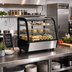 Thumbnail image #2 for Omcan 27-Inch Countertop Full-Service Refrigerated Display Case, 4.24 Cu. Ft., Curved Glass, Stainless Steel