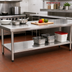Thumbnail image #2 for Omcan Stainless Steel 72 x 30 Inch Undershelf for 19146 Worktable