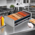 Thumbnail image #2 for Roll-A-Grill 27-Hot-Dog Slanted Countertop Hot Dog Roller Grill, 10 Chrome Rollers, 230V