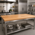 Thumbnail image #2 for John Boos Appalachian Red Oak Blended Rail Edge Grain Island Countertop, 72 x 36 x 1-1/2 Inches, Varnique Finish
