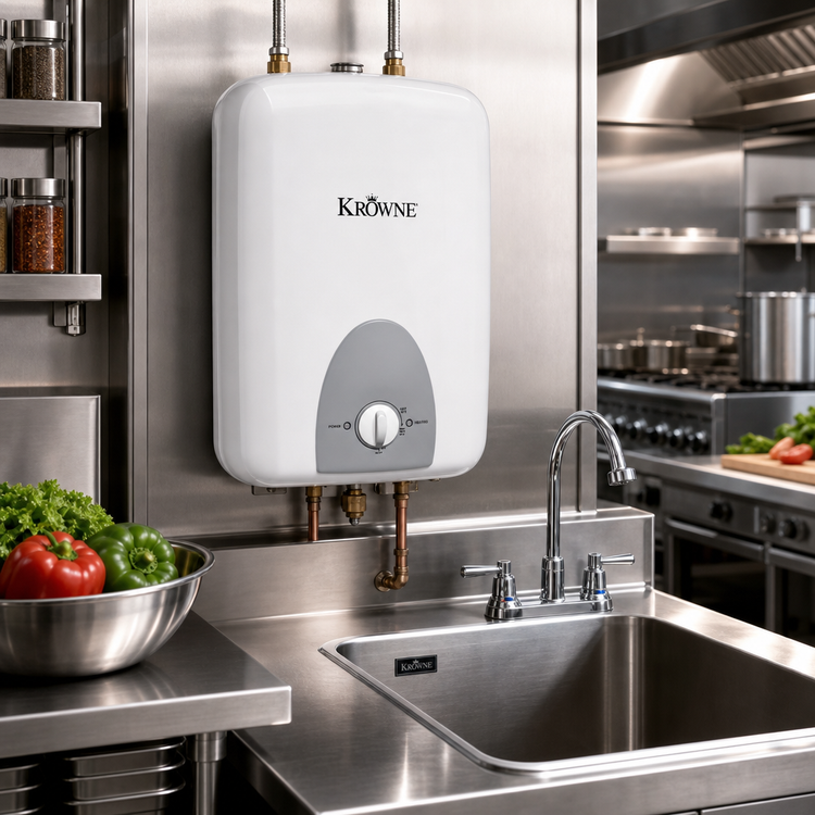 Product image #3 for Krowne 2.5-Gallon Electric Tank Water Heater, 120V, 1.44 kW