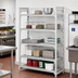Thumbnail image #3 for Cambro Camshelving Premium 5-Tier Vented Stationary Starter Polypropylene Shelving Unit, 24 x 72 x 72 Inches, Speckled Gray