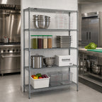 Thumbnail image #2 for Redipak 4-Tier Wire Shelving Unit, 36 x 18 x 74 Inches, Stationary, Hybrid Epoxy Finish